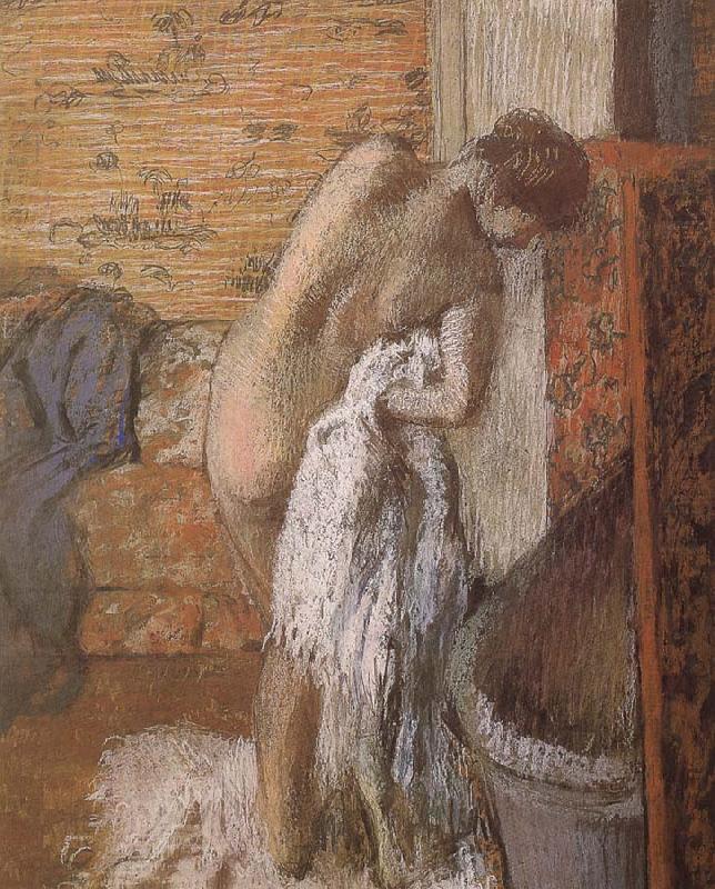 Edgar Degas woman towel off her body after  bath china oil painting image